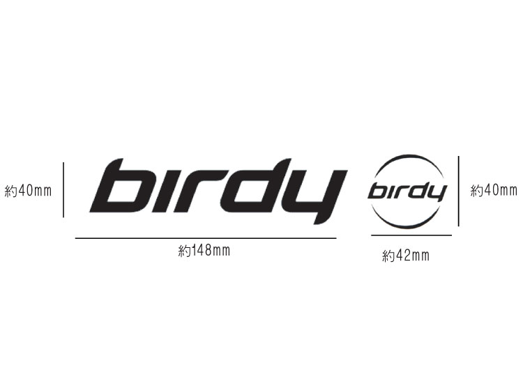 Birdy Frame Logo Sticker