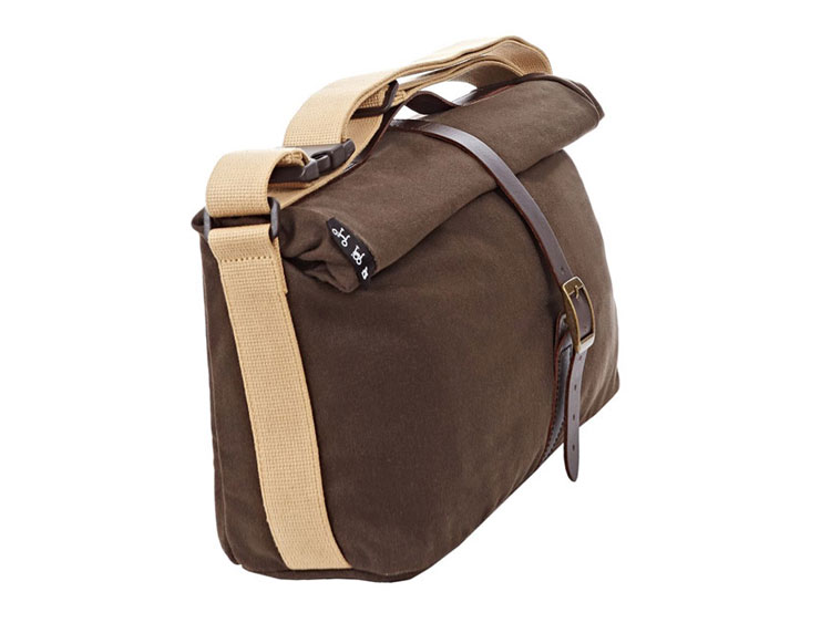 BROMPTON Waxed Cotton Roll Top Bag